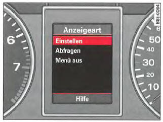  Fig. 33 Ecran :menu d'accueil, Einstellen (Réglages) sélectionné